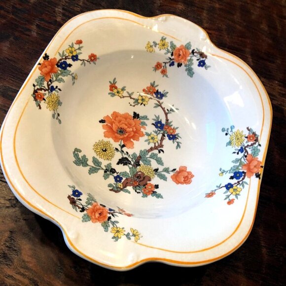 Thompson Francis Floral Handled 10 Inch Serving Bowl - Picture 1 of 10